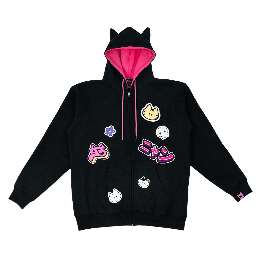 Nyan Service: Cat Ear Zip Hoodie