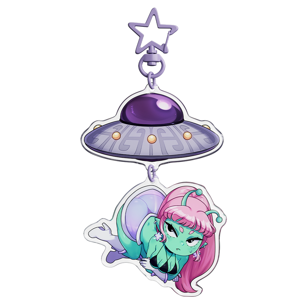 I Come In Peace Acrylic Keychain