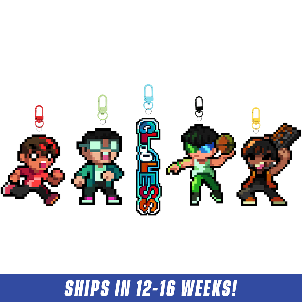 Pixel Cups X Clooless: Acrylic Keychain Set