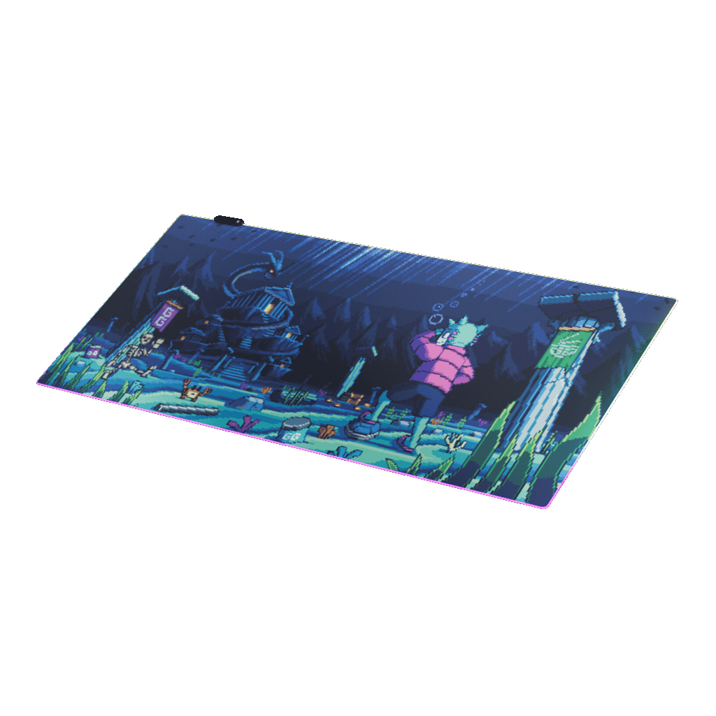 Pixel Cups X Bigpuffer: Leviathan's Crossing Rgb Mouse Pad - Image 2